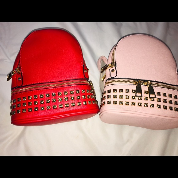 Backpack style purse with wallet gold hardware main image 7